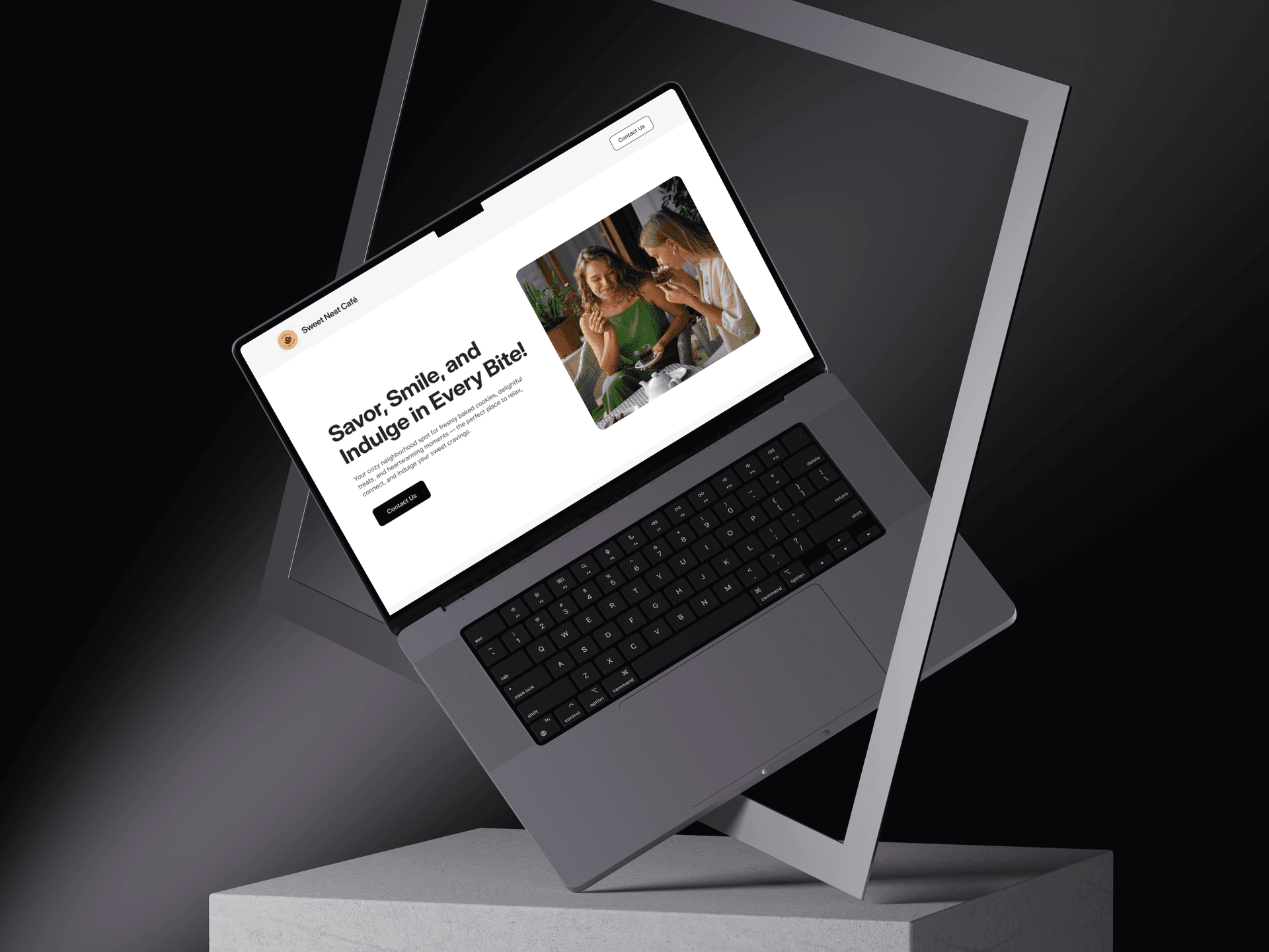 website builder mockup