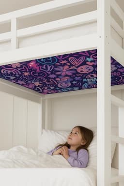 Cozy Bunk Bed Canopy - Colorful Kids Bunk Bottom Decor