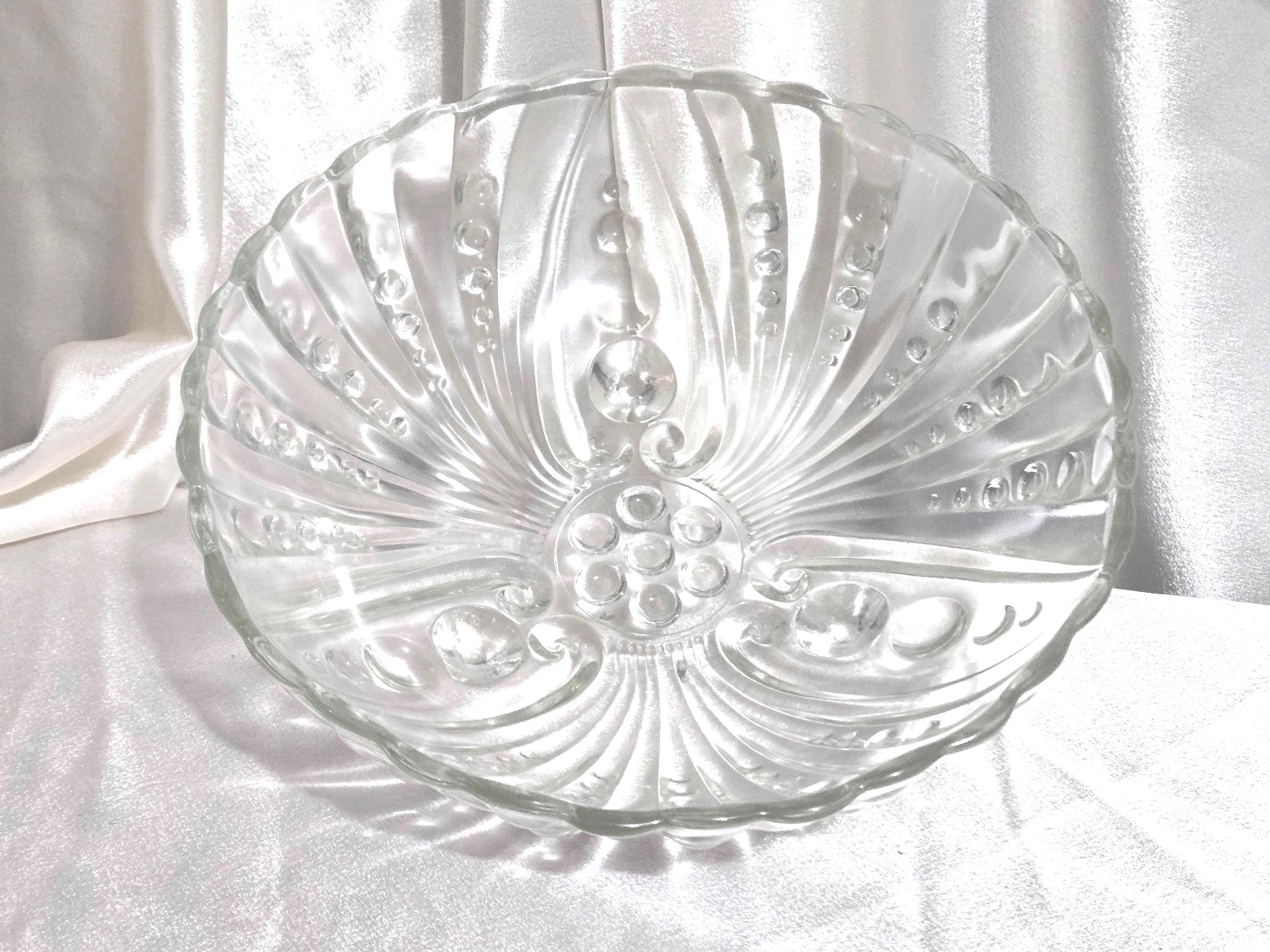 Vintage Anchor Hocking Depression Glass Bowl – Oyster & Pearl Swirl