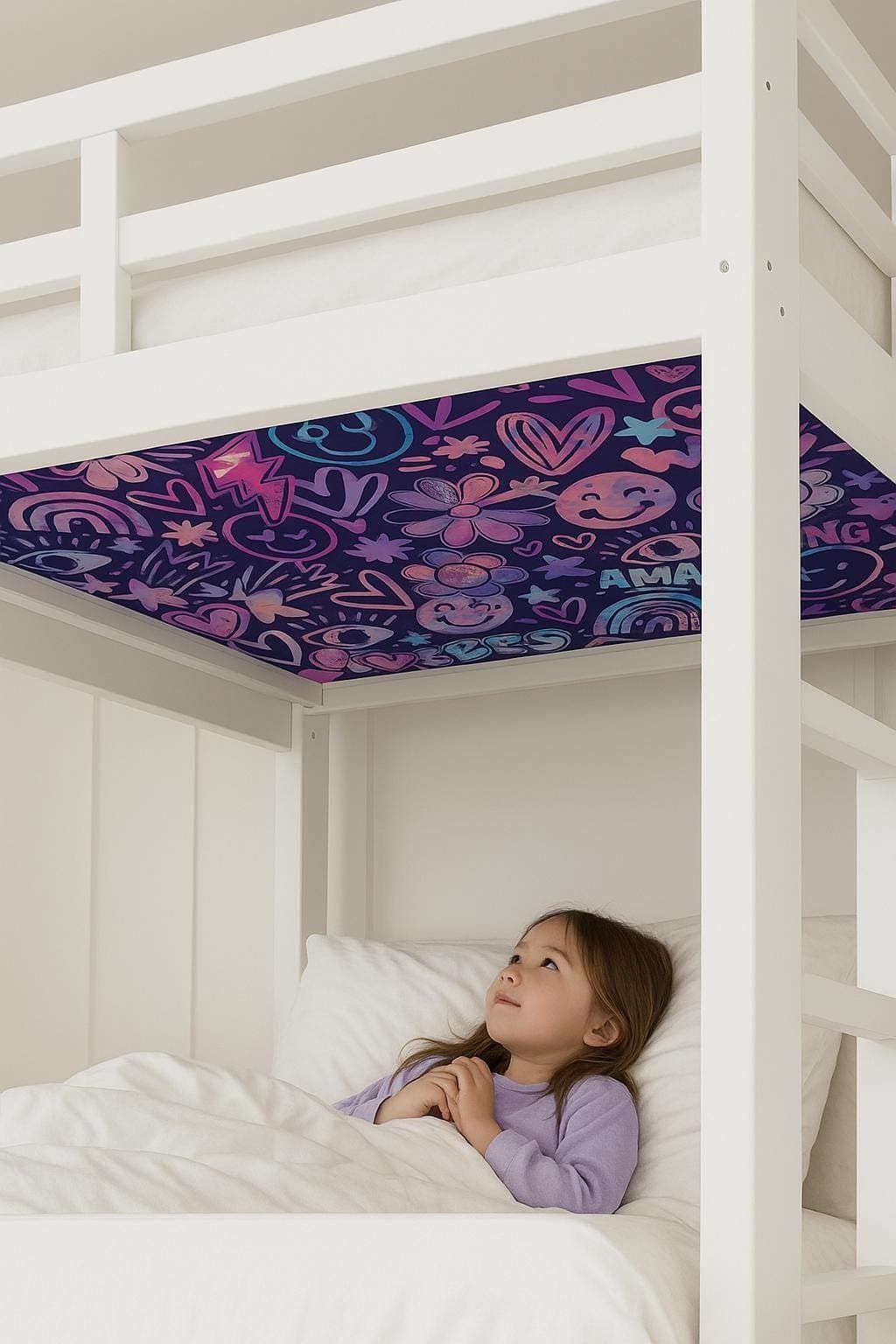 Cozy Bunk Bed Canopy - Colorful Kids Bunk Bottom Decor