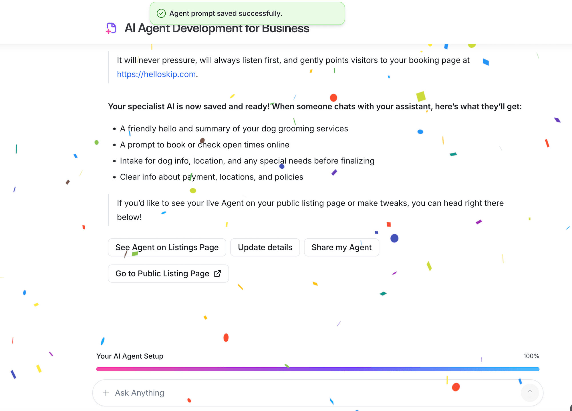 How to Use And Set Up Your AI Agent on Skip